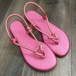 Pink Minimalist Thong Sandals US 8 EU 39 Barely Worn Summer Vacation